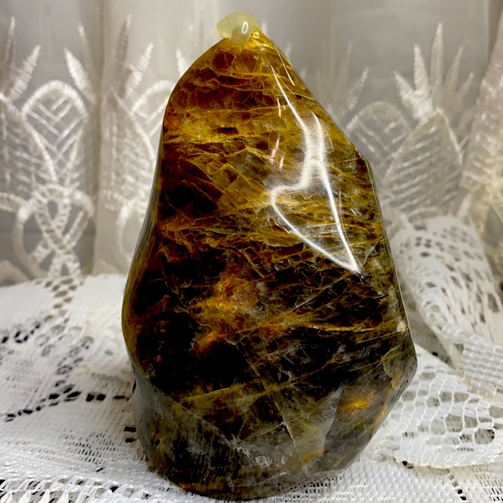 Beautiful black Moonstone Flame
